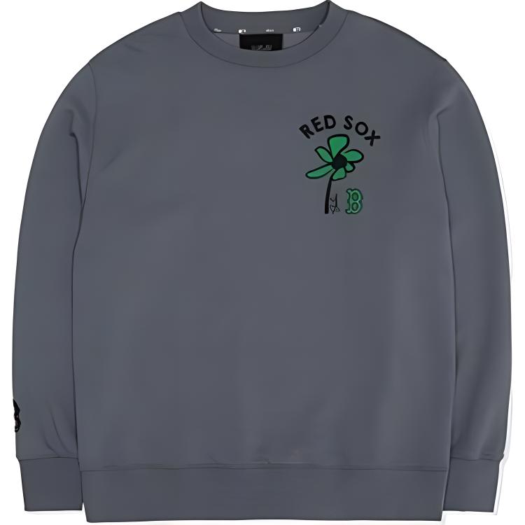 MLB Boston Red Sox Graphic Crewneck Sweatshirt Unisex Gray Long Sleeve 3AMTEC424-GREY