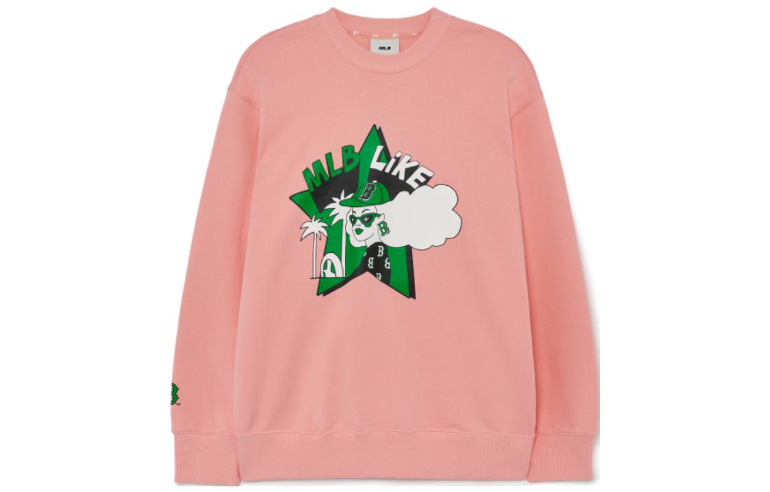 MLB Boston Red Sox Graphic Crewneck Sweatshirt Unisex Pink 3AMTL0231-43COL