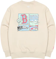 MLB Boston Red Sox Graphic Print Crewneck Beige Unisex Long Sleeve Sweatshirt 3AMTL0426-43BGL MLB Boston Red Sox Graphic Print Crewneck Beige Unisex Long Sleeve Sweatshirt 3AMTL0426-43BGL