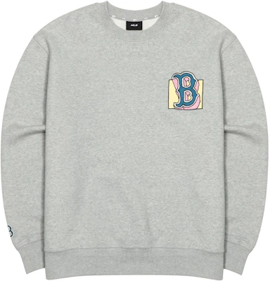 MLB波士頓紅襪圖案印花灰色長袖圓領男女款休閒衫 3AMTL0426-43MGS Lookbook MLB波士頓紅襪圖案印花灰色長袖圓領男女款休閒衫 3AMTL0426-43MGS