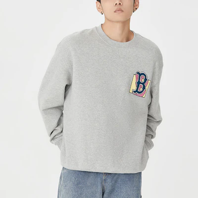 MLB波士頓紅襪圖案印花灰色長袖圓領男女款休閒衫 3AMTL0426-43MGS Details for MLB波士頓紅襪圖案印花灰色長袖圓領男女款休閒衫 3AMTL0426-43MGS