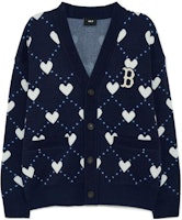 MLB Boston Red Sox Heart V-Neck Oversized Knit Sweater Unisex - Blue. 3AKCH0134-43NYD MLB Boston Red Sox Heart V-Neck Oversized Knit Sweater Unisex - Blue. 3AKCH0134-43NYD