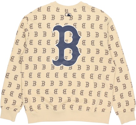MLB 波士頓紅襪字母印花復古米色長袖衛衣 男女款 3AMTM0614-43BGS Buy MLB 波士頓紅襪字母印花復古米色長袖衛衣 男女款 3AMTM0614-43BGS