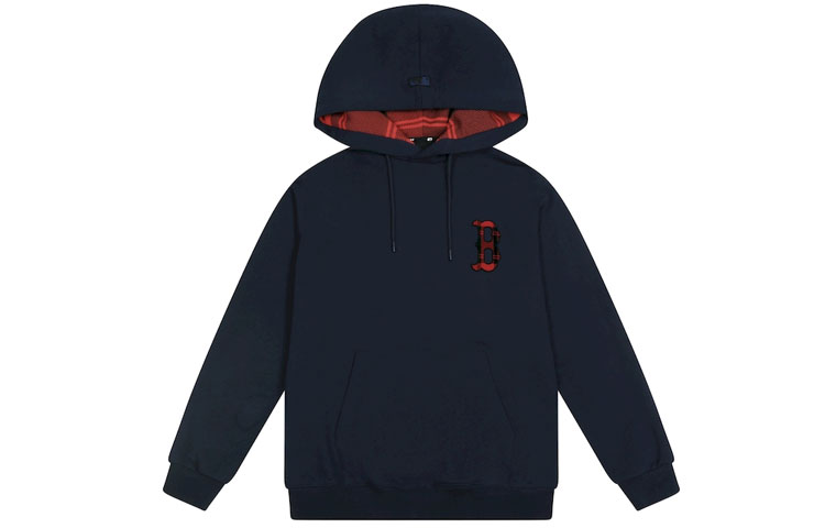 MLB Boston Red Sox Lettering Hoodie Unisex Casual Deep Blue 31HDE1041-43N