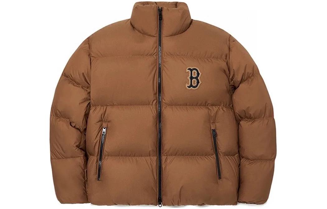 Order Chaqueta Puffer Marrón Unisex MLB Boston Red Sox Logo Cremallera Manga Larga. 3ADJM1026-43BRD