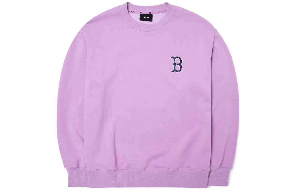 MLB Boston Red Sox Logo Crewneck Sweatshirt Unisex - Light Purple 3AMTM0124-43LDL