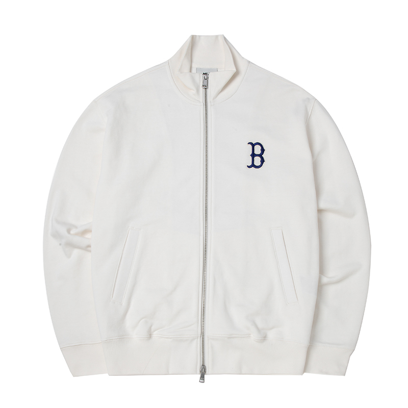 MLB Boston Red Sox Logo Embroidered Cream Long Sleeve Jacket Unisex 3ATRM0441-43CRS
