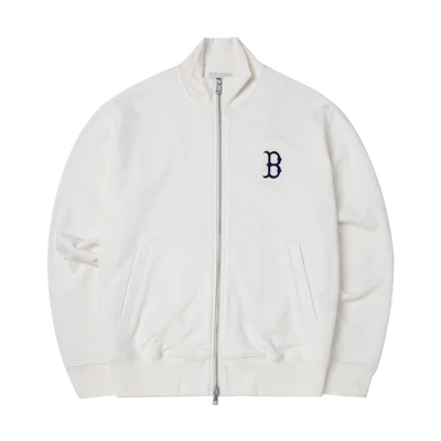 MLB Boston Red Sox Logo Embroidered Cream Long Sleeve Jacket Unisex 3ATRM0441-43CRS