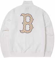 Lookbook MLB Boston Red Sox Logo Embroidered Cream Long Sleeve Jacket Unisex 3ATRM0441-43CRS