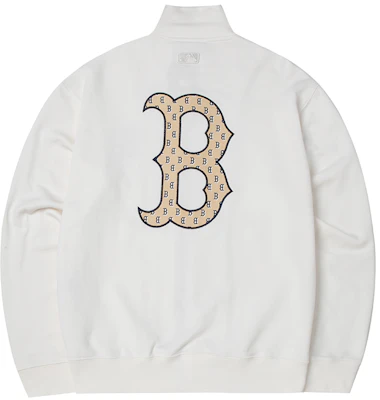 MLB Boston Red Sox Logo Embroidered Cream Long Sleeve Jacket Unisex 3ATRM0441-43CRS Lookbook MLB Boston Red Sox Logo Embroidered Cream Long Sleeve Jacket Unisex 3ATRM0441-43CRS