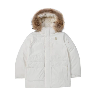 MLB Boston Red Sox Logo Embroidered Hooded Parka Down Jacket Unisex 3ADJB0836-43CRS