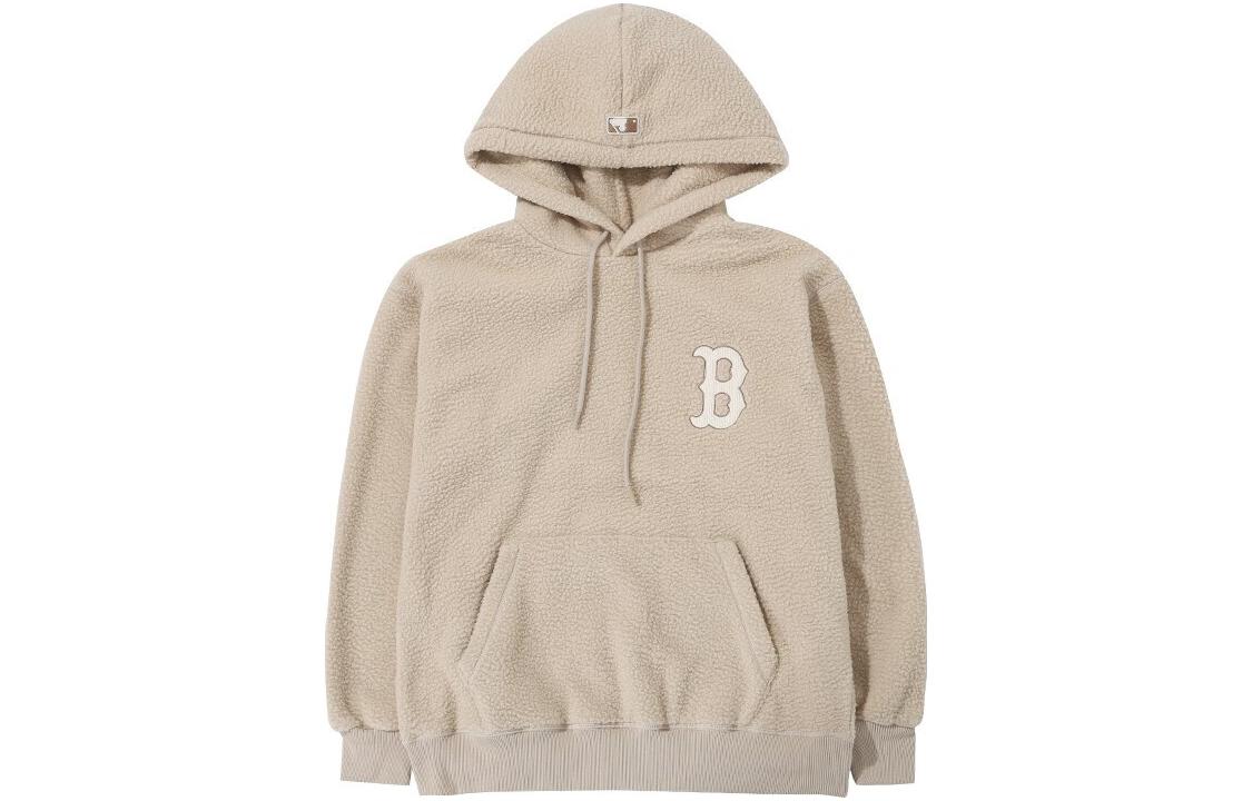 MLB Boston Red Sox Logo Embroidered Hoodie Unisex Sand Brown Pullover 3AHDEC116-43SAS