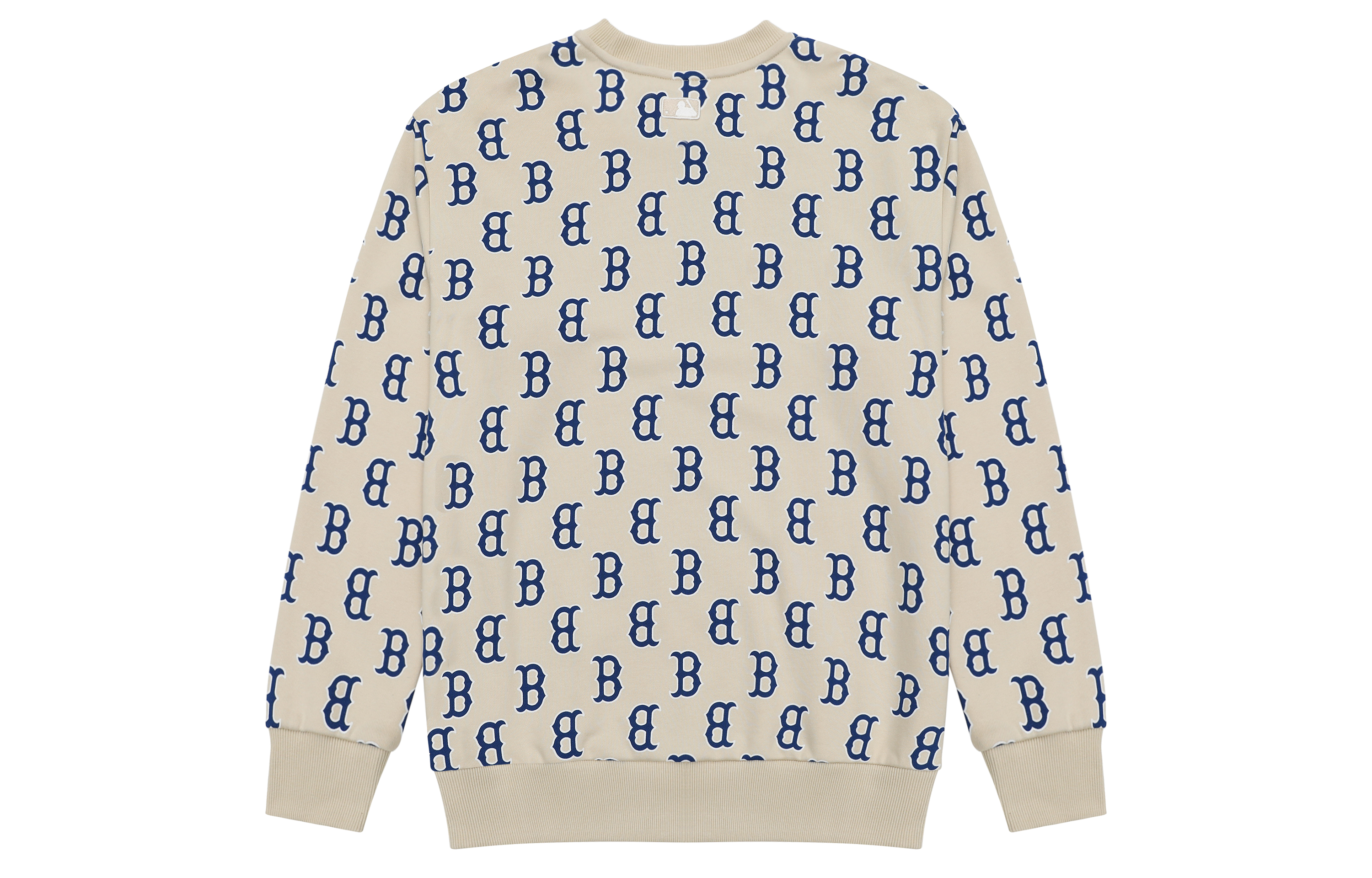 MLB Boston Red Sox Logo Graffiti Crewneck Casual Sweatshirt Beige Unisex 3AMTM0231-43BGL 圖 3