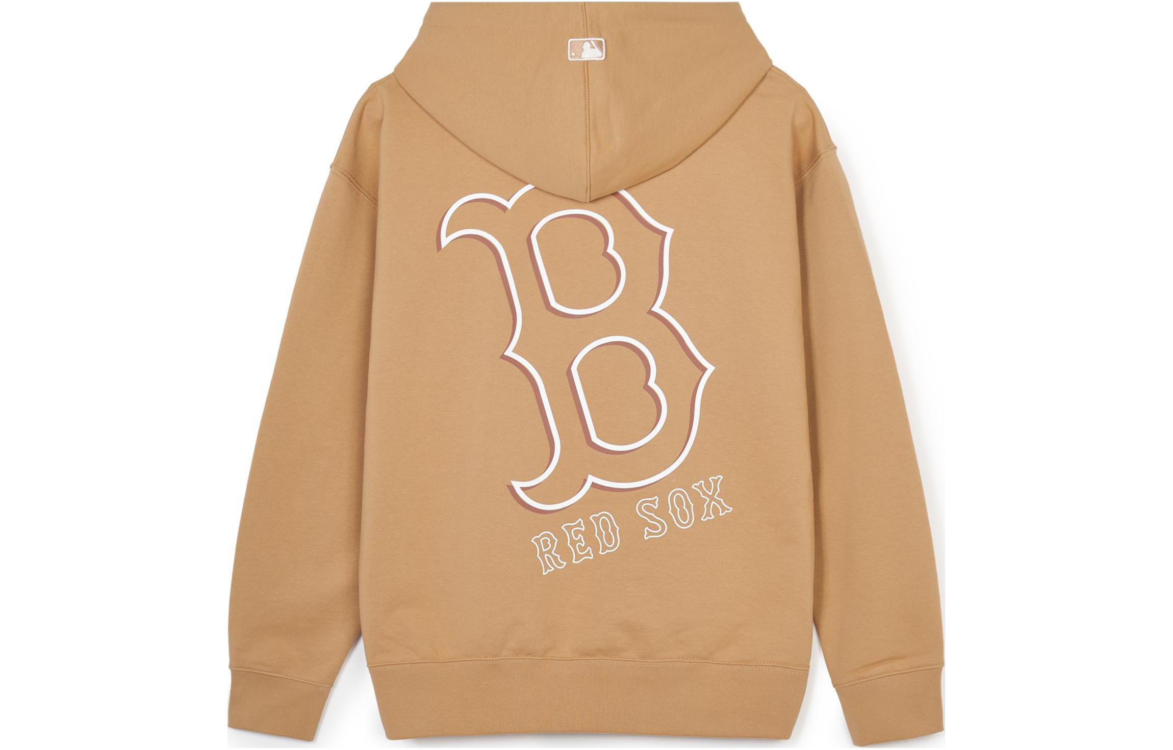 MLB Boston Red Sox Logo Hoodie Beige Unisex Collegiate Sweatshirt 3AHDB0241-43CAL