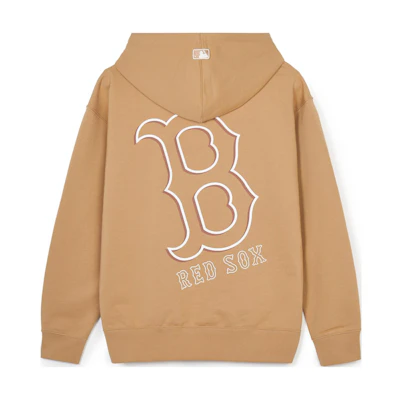 MLB Boston Red Sox Logo Hoodie Beige Unisex Collegiate Sweatshirt 3AHDB0241-43CAL