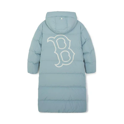 MLB Boston Red Sox Logo Print Oversized Matte Down Jacket Light Blue Unisex 3ADJB1836-43MTM