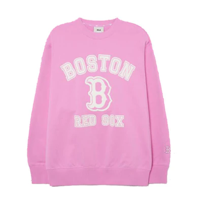 MLB Boston Red Sox Logo Printed Retro Pink Crewneck Sweatshirt Unisex 3AMTV0131-43VOS