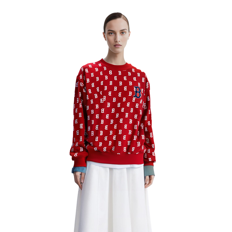 Purchase MLB Boston Red Sox Logo Pullover Crewneck Sweatshirt Unisex - Red 3AMTM0221-43RDL