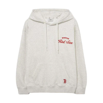 MLB Boston Red Sox Loose Fit Fleece Hoodie Unisex - Gray 3AHDV0236-43MGL