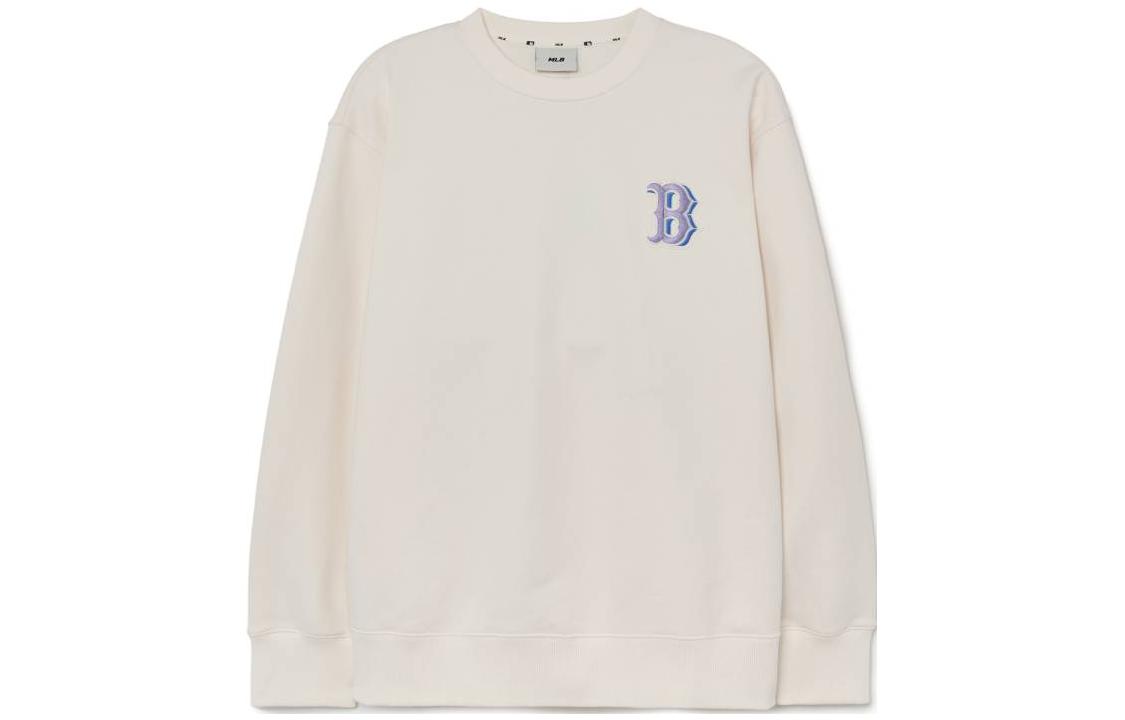 MLB Boston Red Sox Monogram Embroidered Crewneck Sweatshirt Unisex - Cream White 3AMTM0631-43CRS