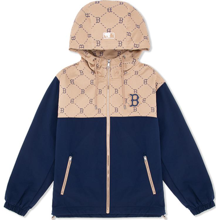 MLB Boston Red Sox Monogram Hoodie Jacket Unisex Casual Beige 3AWJM0544-43BGL