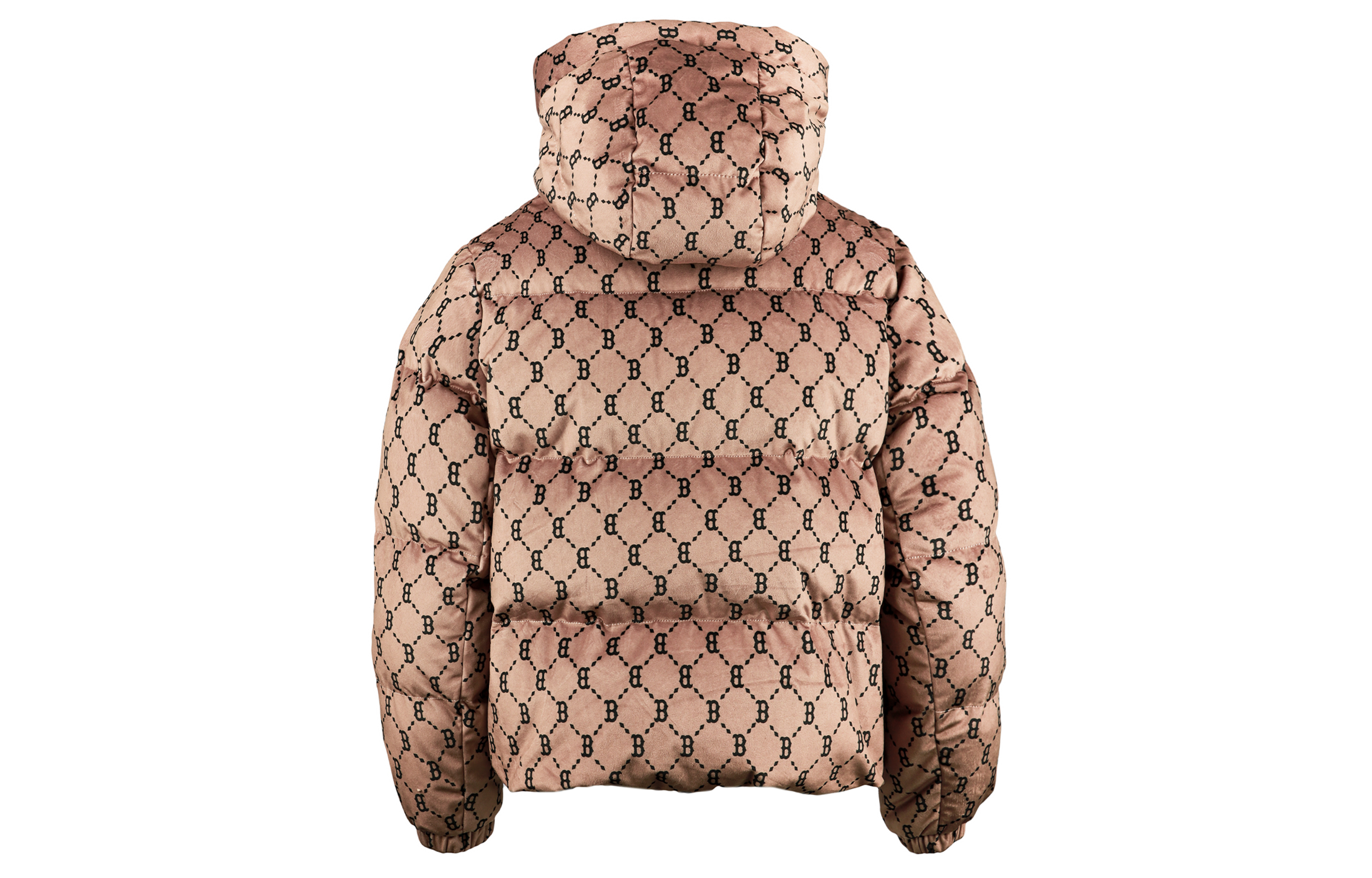 Lookbook MLB 보스턴 레드삭스 모노그램 퍼프 재킷 겨울 숏 패딩 유니섹스 라이트 브라운. 3FDJM0216-43BGD