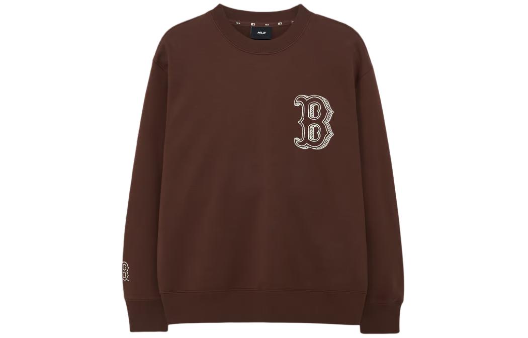 MLB Boston Red Sox Oversized Crewneck Long Sleeve Sweatshirt Brown Unisex 3AMTB0434-43BRD