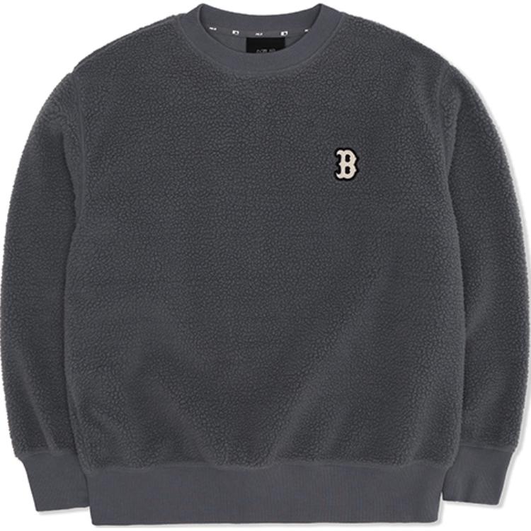 MLB Boston Red Sox Oversized Crewneck Sweatshirt Unisex - Gray 3AMTEC226-43GRD