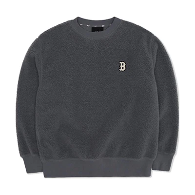 MLB Boston Red Sox Oversized Crewneck Sweatshirt Unisex - Gray 3AMTEC226-43GRD