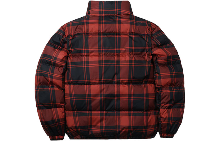 MLB Boston Red Sox Plaid Short Quilted Puffer Jacket Unisex Red 31DJP1061-43R 圖 3