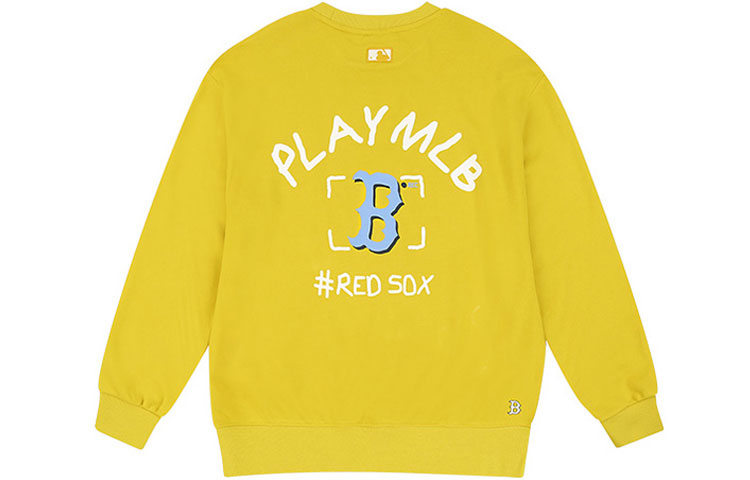 MLB Boston Red Sox Play Series Yellow Graffiti Sweatshirt Unisex Long Sleeve 31MT07011-43Y