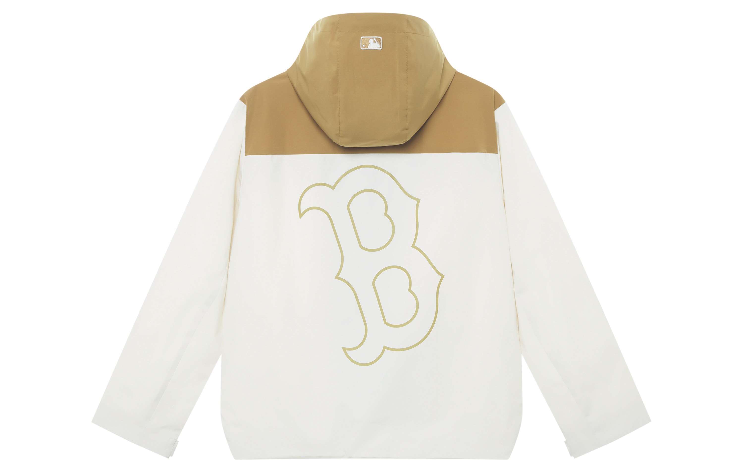 MLB Boston Red Sox Reflective Logo Windbreaker Hoodie Cream Unisex 24FW Outdoor 3AWJB0344-43CRD