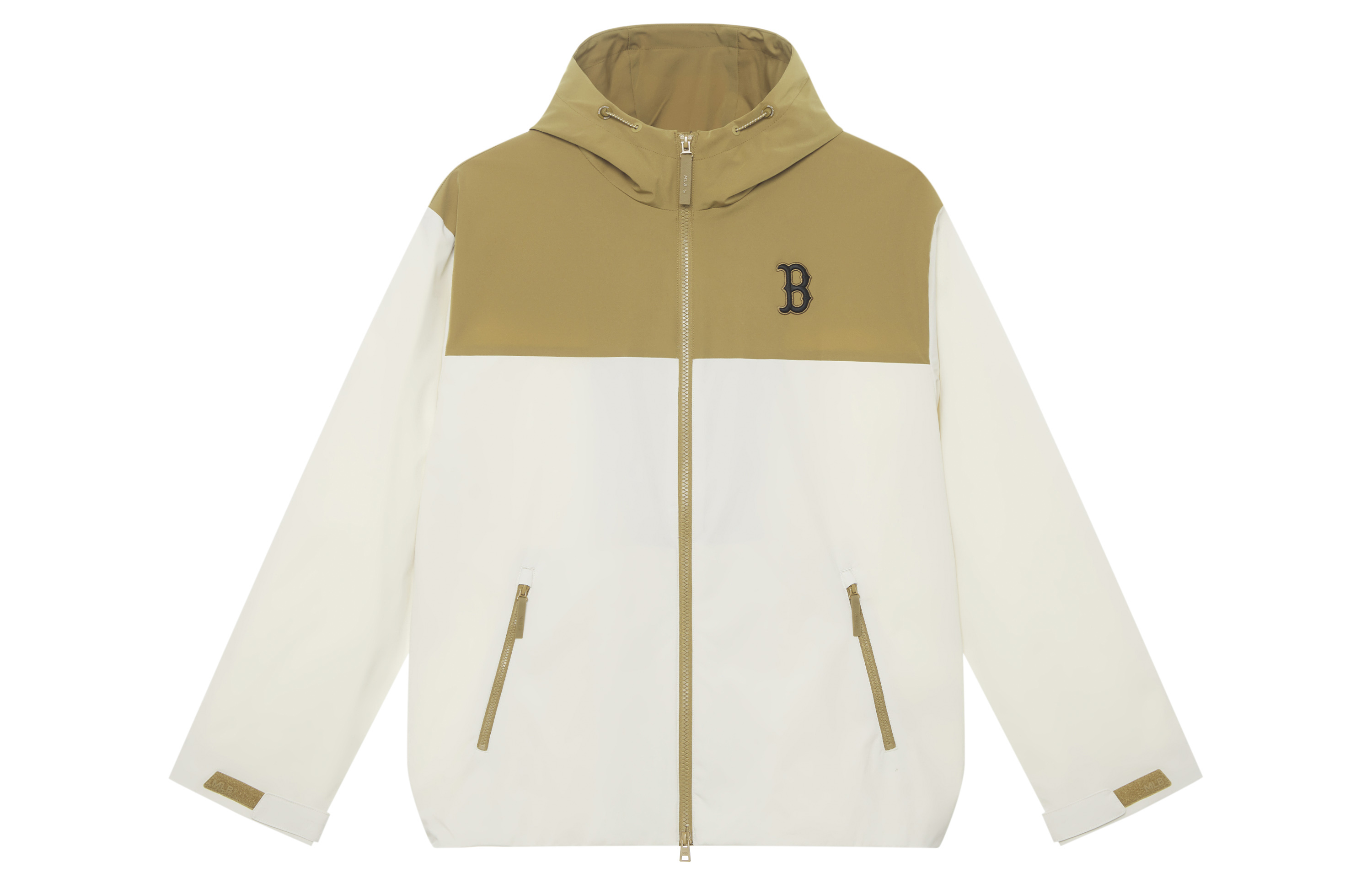Lookbook MLB Boston Red Sox Reflective Logo Hoodie Windbreaker Cream Unisex 24FW Outdoor 3AWJB0344-43CRD
