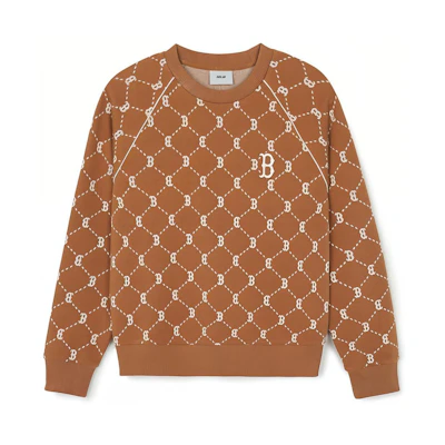 MLB Boston Red Sox Retro Crewneck Pullover Sweatshirt Unisex Beige 3AMTM0144-43CAS