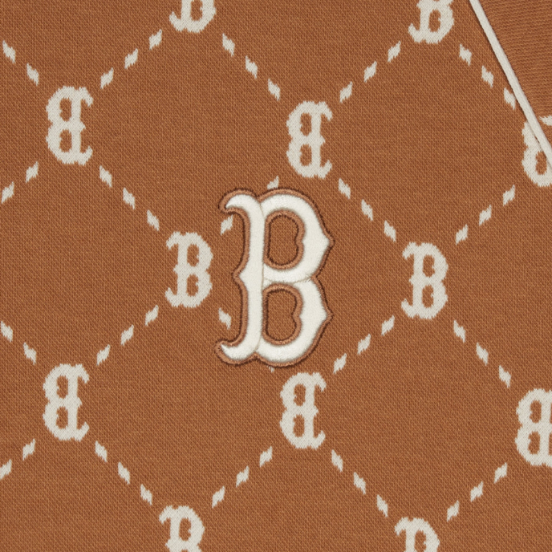 MLB Boston Red Sox Retro Crewneck Pullover Sweatshirt Unisex Beige 3AMTM0144-43CAS 圖 7