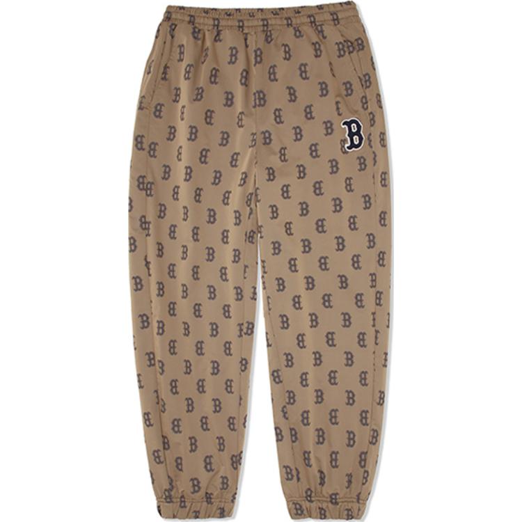 MLB Boston Red Sox Retro Fleece Beige Casual Sweatpants. 3AWPM0426