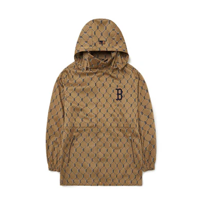 MLB Boston Red Sox Retro Hoodie Beige Jacket Unisex Casual Outerwear 3AWJM0124-43BGS