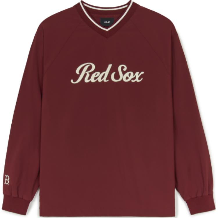 MLB Boston Red Sox Retro Logo Pullover Sweatshirt Unisex Dark Red 3AMTV0544-43BDS