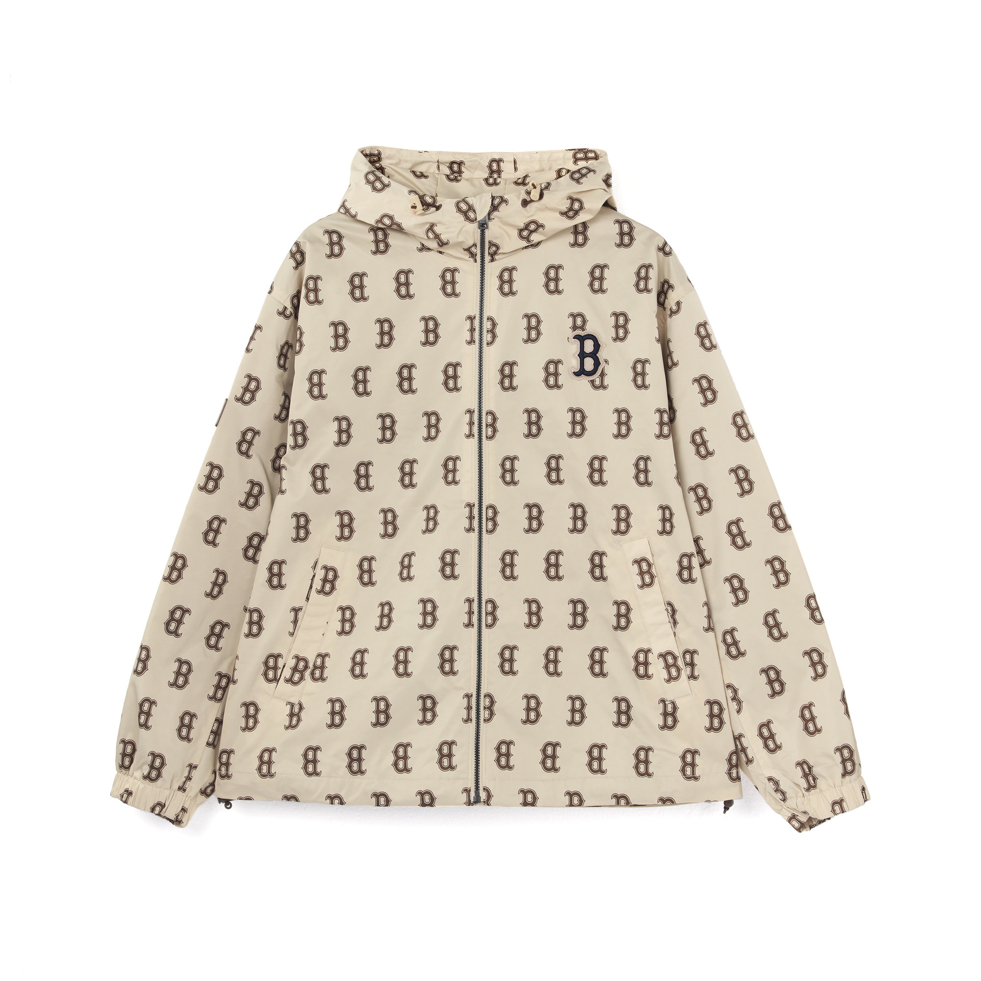 MLB Boston Red Sox Retro Monogram Lightweight Jacket Unisex Khaki 3AWJ06014-43BGS