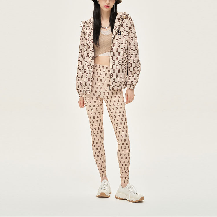 Purchase MLB Boston Red Sox Retro Monogram Jaket Ringan Unisex Khaki 3AWJ06014-43BGS