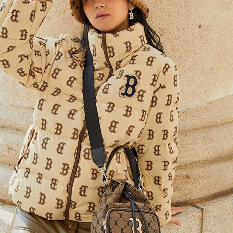 Purchase MLB波士頓紅襪小標誌短版卡其羽絨外套男女皆適穿。 3ADJM0116-43BGS