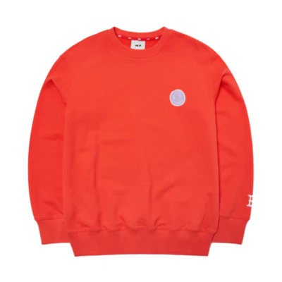 MLB Boston Red Sox Smiley Embroidered Crewneck Sweatshirt Unisex Red 3AMT00321-43RDL