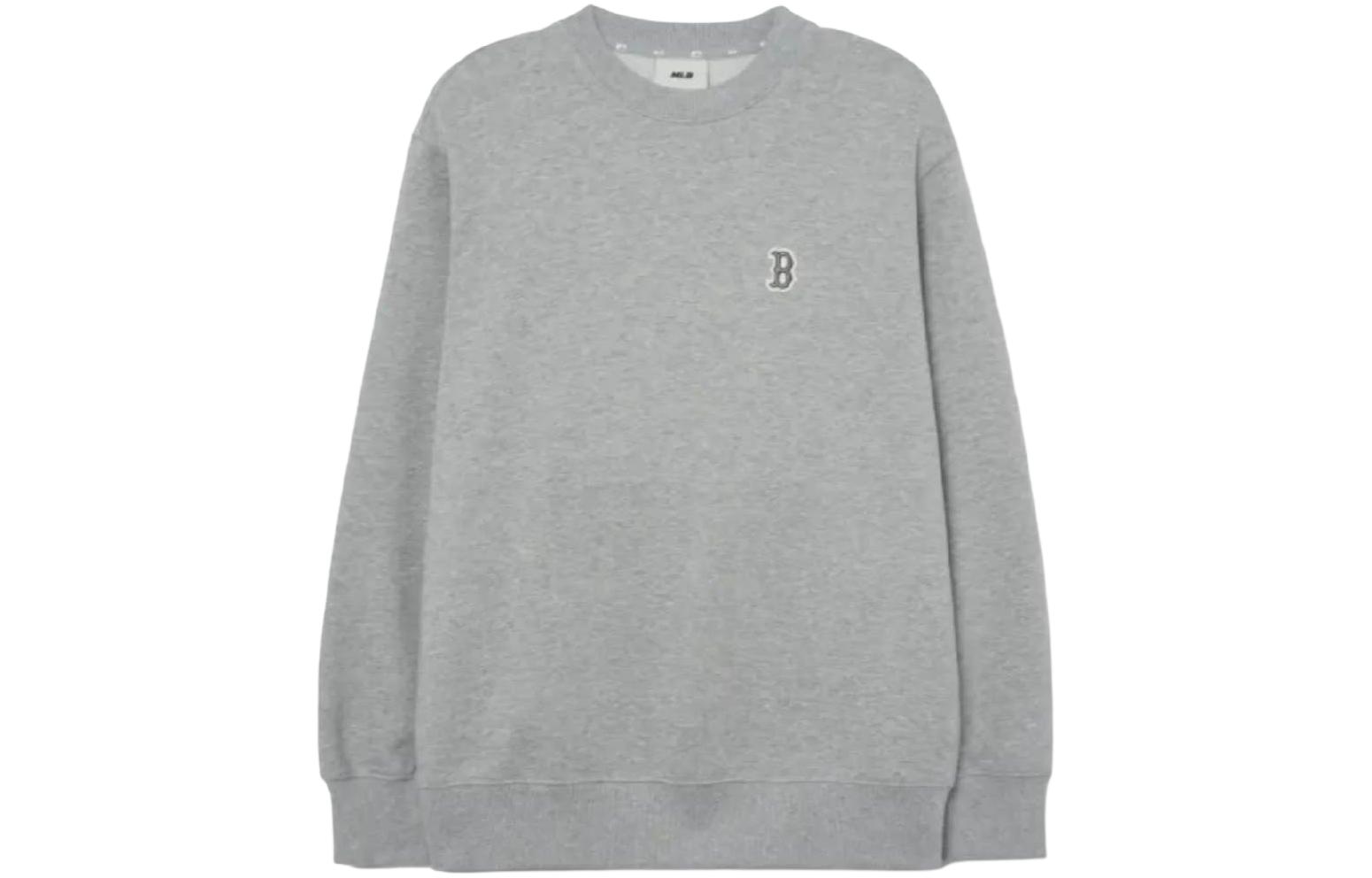 MLB Boston Red Sox Solid Logo Crewneck Sweatshirt Unisex - Gray 3AMTB0124-43MGS