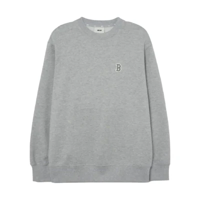 MLB Boston Red Sox Solid Logo Crewneck Sweatshirt Unisex - Gray 3AMTB0124-43MGS
