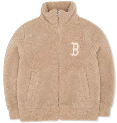 MLB波士顿红袜队标刺绣翻领夹克 米色男女款 3AFDEC126-43BGS Buy MLB波士顿红袜队标刺绣翻领夹克 米色男女款 3AFDEC126-43BGS