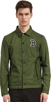 MLB波士顿红袜队复古军绿色标志教练夹克男女款 31JP07061-43K Shop MLB波士顿红袜队复古军绿色标志教练夹克男女款 31JP07061-43K