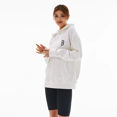 MLB 波士頓紅襪 SS24 花卉徽標連帽衫 男女適用 奶油色 3AHDM0141-43CRS Shop MLB 波士頓紅襪 SS24 花卉徽標連帽衫 男女適用 奶油色 3AHDM0141-43CRS