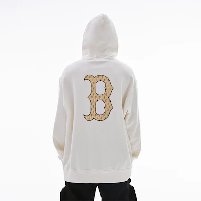 MLB 波士頓紅襪 SS24 花卉徽標連帽衫 男女適用 奶油色 3AHDM0141-43CRS Sizing MLB 波士頓紅襪 SS24 花卉徽標連帽衫 男女適用 奶油色 3AHDM0141-43CRS