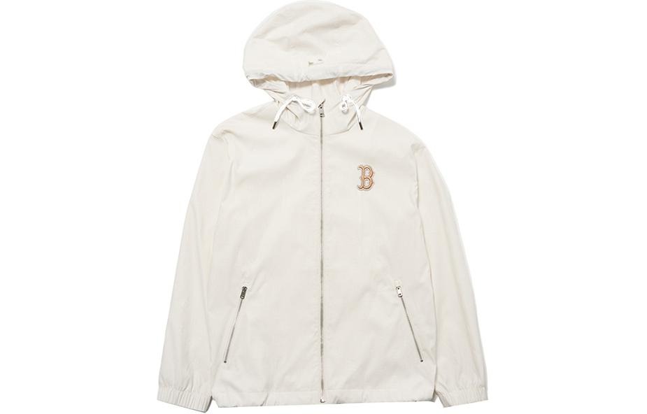 MLB Boston Red Sox SS24 Vintage Monogram Full-Zip Hoodie Jacket Cream Unisex 3AWJM0543-43CRS