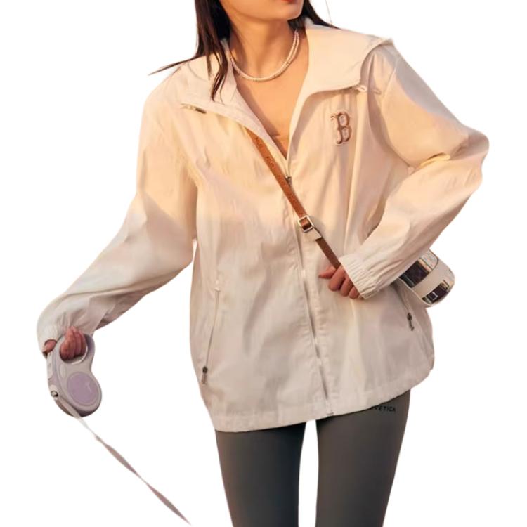 MLB Boston Red Sox SS24 Vintage Monogram Full-Zip Hoodie Jacket Cream Unisex 3AWJM0543-43CRS 圖 4